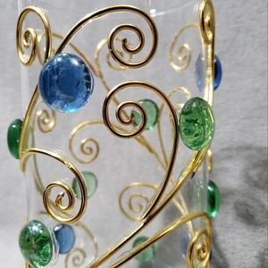 Hand Crafted Round Cylinder Glass Vase